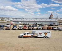 Truck with traffic control trailor