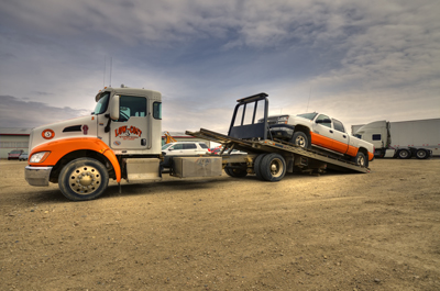 Wrecker truck carrying car Wrecker truck carrying car